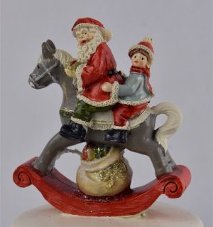 Carillon con Babbo Natale su Cavallo