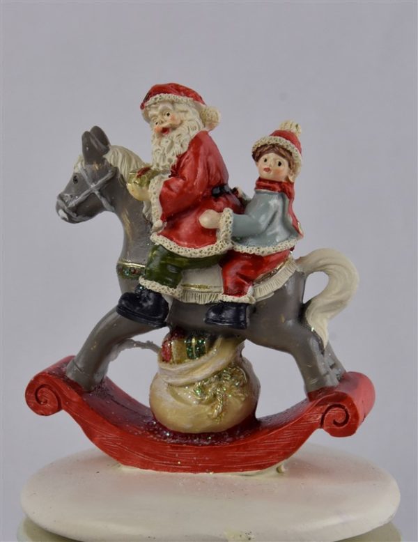 Carillon con Babbo Natale su Cavallo